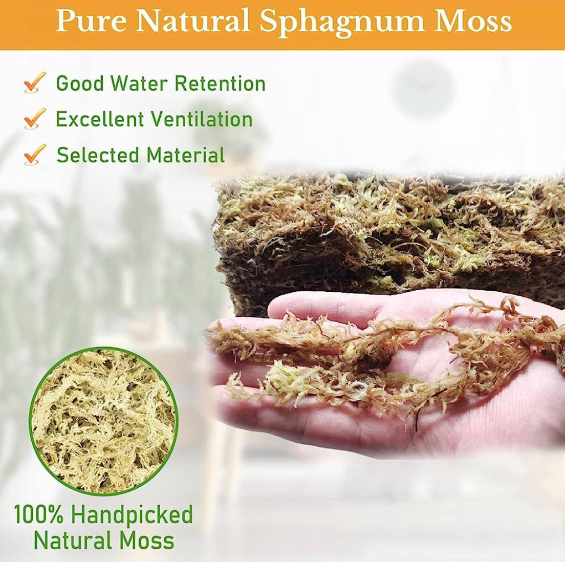 Compressed Sphagnum Moss ( 150+\-10g ~ 8L)